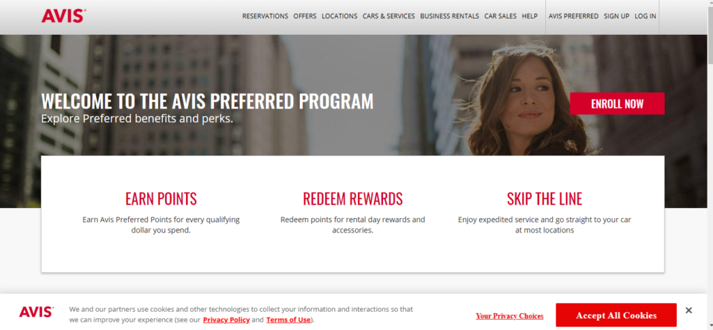 Avis loyalty membership program to get off extra expense on rentals