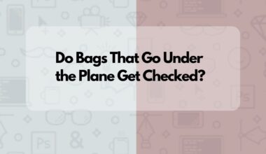 Do Bags That Go Under the Plane Get Checked?