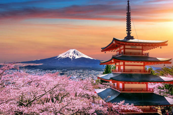  fuji mountain at sunset in japan on countries that restrict tattoos