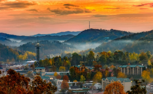 A snapshot of the smoky mountain in tennessee