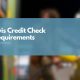 A visual representation of the requirements for an Avis credit check process, highlighting key criteria and steps involved.