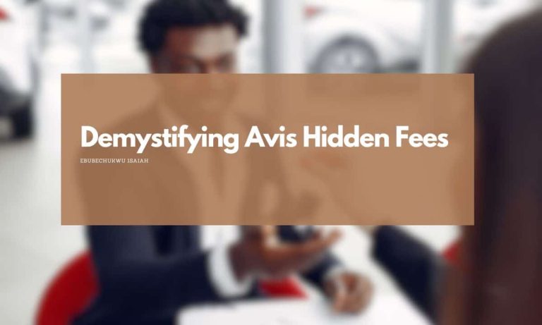 An informative graphic illustrating the hidden fees associated with Avis car rentals