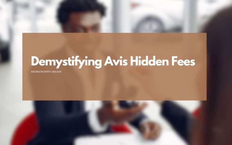 An informative graphic illustrating the hidden fees associated with Avis car rentals